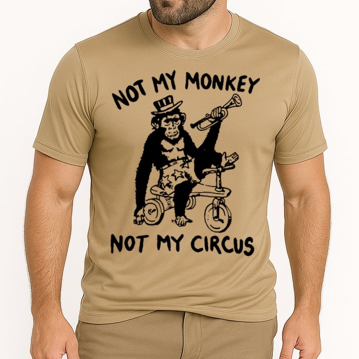 Not My Monkey Not My Circus Funny Cycling Monkey Trumpet Performance Shirt