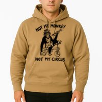 Not My Monkey Not My Circus Funny Cycling Monkey Trumpet Hoodie