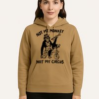 Not My Monkey Not My Circus Funny Cycling Monkey Trumpet Hoodie