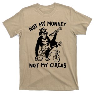 Not My Monkey Not My Circus Funny Cycling Monkey Trumpet T-Shirt