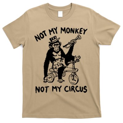 Not My Monkey Not My Circus Funny Cycling Monkey Trumpet T-Shirt