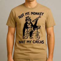 Not My Monkey Not My Circus Funny Cycling Monkey Trumpet T-Shirt