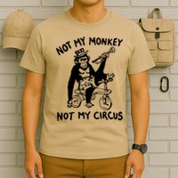 Not My Monkey Not My Circus Funny Cycling Monkey Trumpet T-Shirt