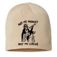 Not My Monkey Not My Circus Funny Cycling Monkey Trumpet Sustainable Beanie