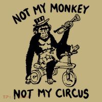 Not My Monkey Not My Circus Funny Cycling Monkey Trumpet Sustainable Beanie