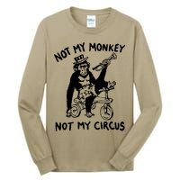 Not My Monkey Not My Circus Funny Cycling Monkey Trumpet Tall Long Sleeve T-Shirt