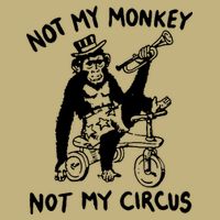 Not My Monkey Not My Circus Funny Cycling Monkey Trumpet Cooling Performance Long Sleeve Crew