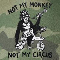 Not My Monkey Not My Circus Funny Cycling Monkey Trumpet Legacy Tie Dye Trucker Hat