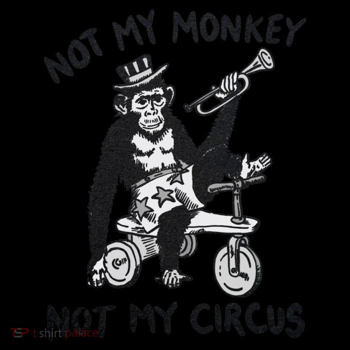Not My Monkey Not My Circus Funny Cycling Monkey Trumpet City Backpack
