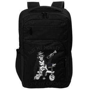 Not My Monkey Not My Circus Funny Cycling Monkey Trumpet Impact Tech Backpack