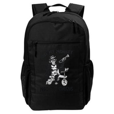 Not My Monkey Not My Circus Funny Cycling Monkey Trumpet Backpack