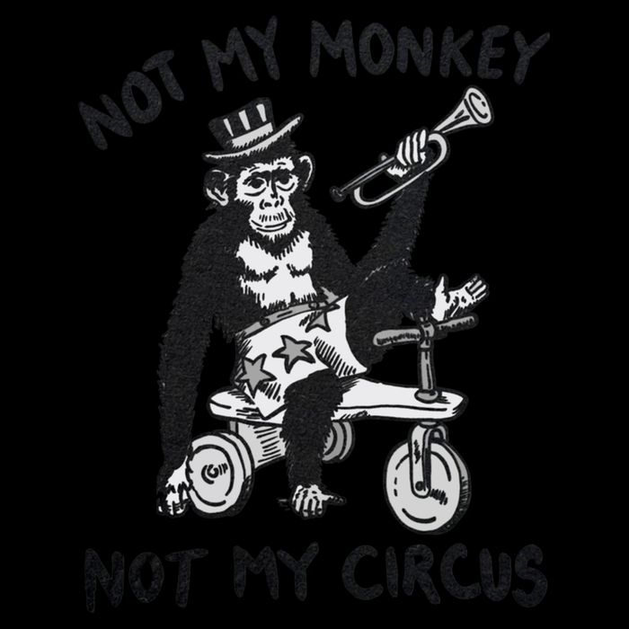 Not My Monkey Not My Circus Funny Cycling Monkey Trumpet 16 in Basic Backpack