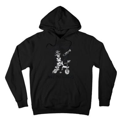 Not My Monkey Not My Circus Funny Cycling Monkey Trumpet Tall Hoodie