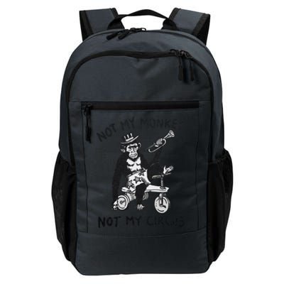 Not My Monkey Not My Circus Funny Cycling Monkey Trumpet Daily Commute Backpack