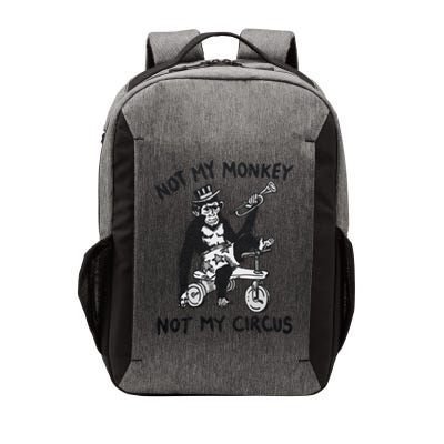 Not My Monkey Not My Circus Funny Cycling Monkey Trumpet Vector Backpack