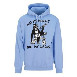 Not My Monkey Not My Circus Funny Cycling Monkey Trumpet Unisex Surf Hoodie