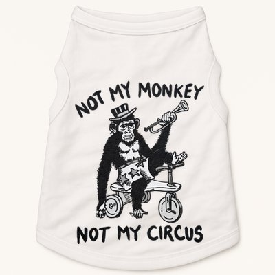 Not My Monkey Not My Circus Funny Cycling Monkey Trumpet Doggie Tank