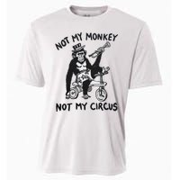 Not My Monkey Not My Circus Funny Cycling Monkey Trumpet Cooling Performance Crew T-Shirt