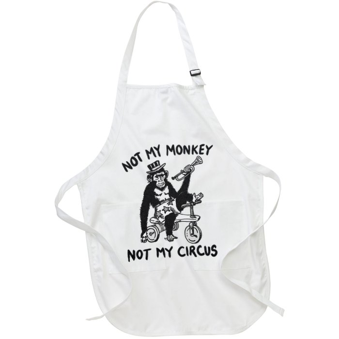 Not My Monkey Not My Circus Funny Cycling Monkey Trumpet Apron
