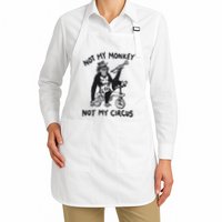 Not My Monkey Not My Circus Funny Cycling Monkey Trumpet Apron