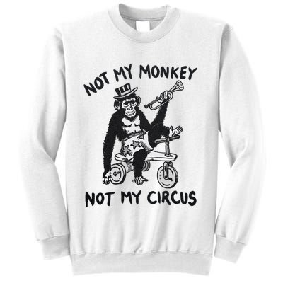Not My Monkey Not My Circus Funny Cycling Monkey Trumpet Sweatshirt