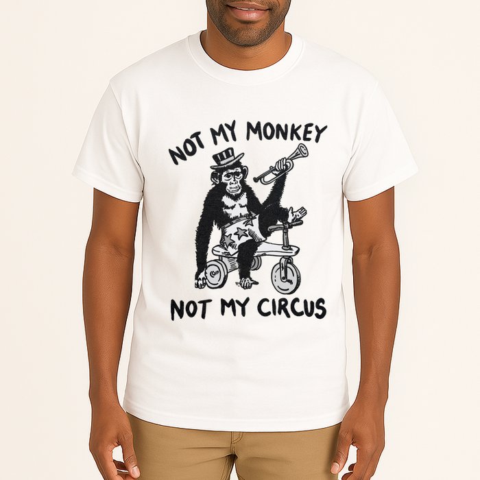 Not My Monkey Not My Circus Funny Cycling Monkey Trumpet Tall T-Shirt
