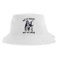 Not My Monkey Not My Circus Funny Cycling Monkey Trumpet Sustainable Bucket Hat