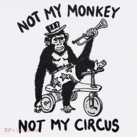 Not My Monkey Not My Circus Funny Cycling Monkey Trumpet Adult Drive Performance Visor