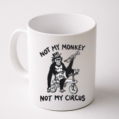 Not My Monkey Not My Circus Funny Cycling Monkey Trumpet Mug