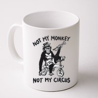 Not My Monkey Not My Circus Funny Cycling Monkey Trumpet Mug