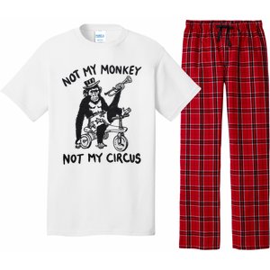 Not My Monkey Not My Circus Funny Cycling Monkey Trumpet Pajama Set