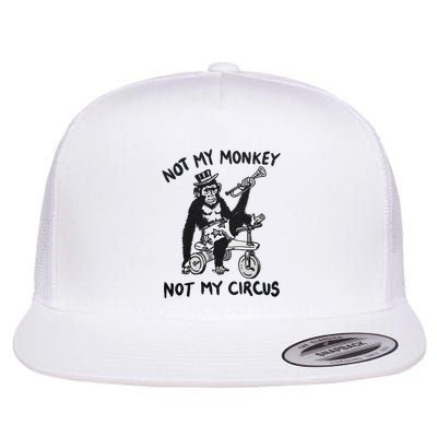 Not My Monkey Not My Circus Funny Cycling Monkey Trumpet Flatbill Hat