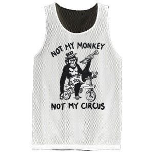 Not My Monkey Not My Circus Funny Cycling Monkey Trumpet Mesh Reversible Basketball Jersey Tank