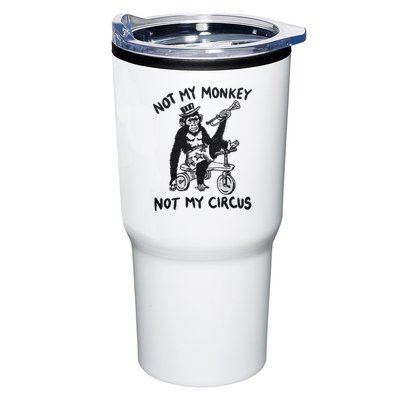 Not My Monkey Not My Circus Funny Cycling Monkey Trumpet Tumbler