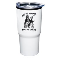 Not My Monkey Not My Circus Funny Cycling Monkey Trumpet Tumbler