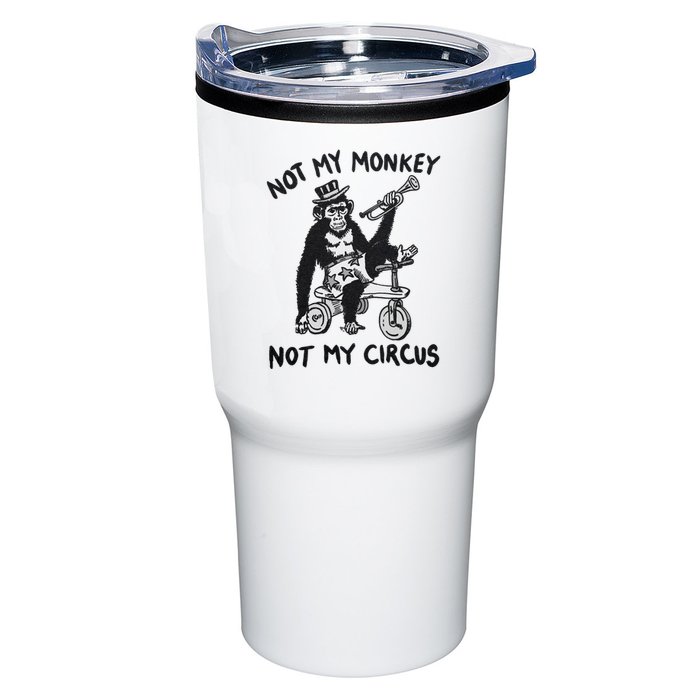 Not My Monkey Not My Circus Funny Cycling Monkey Trumpet Tumbler