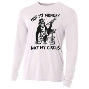 Not My Monkey Not My Circus Funny Cycling Monkey Trumpet Cooling Performance Long Sleeve Crew