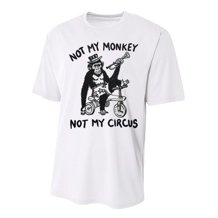 Not My Monkey Not My Circus Funny Cycling Monkey Trumpet Performance Sprint T-Shirt