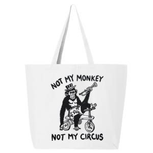 Not My Monkey Not My Circus Funny Cycling Monkey Trumpet 25L Jumbo Tote