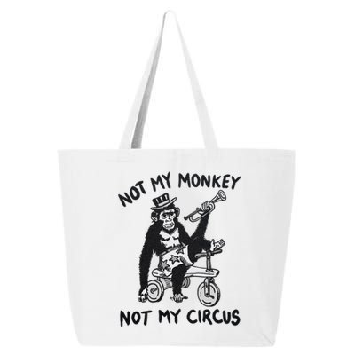 Not My Monkey Not My Circus Funny Cycling Monkey Trumpet 25L Jumbo Tote