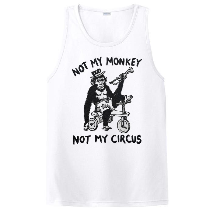 Not My Monkey Not My Circus Funny Cycling Monkey Trumpet PosiCharge Competitor Tank