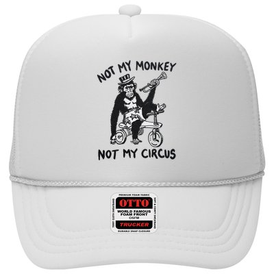 Not My Monkey Not My Circus Funny Cycling Monkey Trumpet Trucker Hat