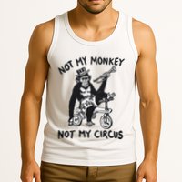 Not My Monkey Not My Circus Funny Cycling Monkey Trumpet Tank Top
