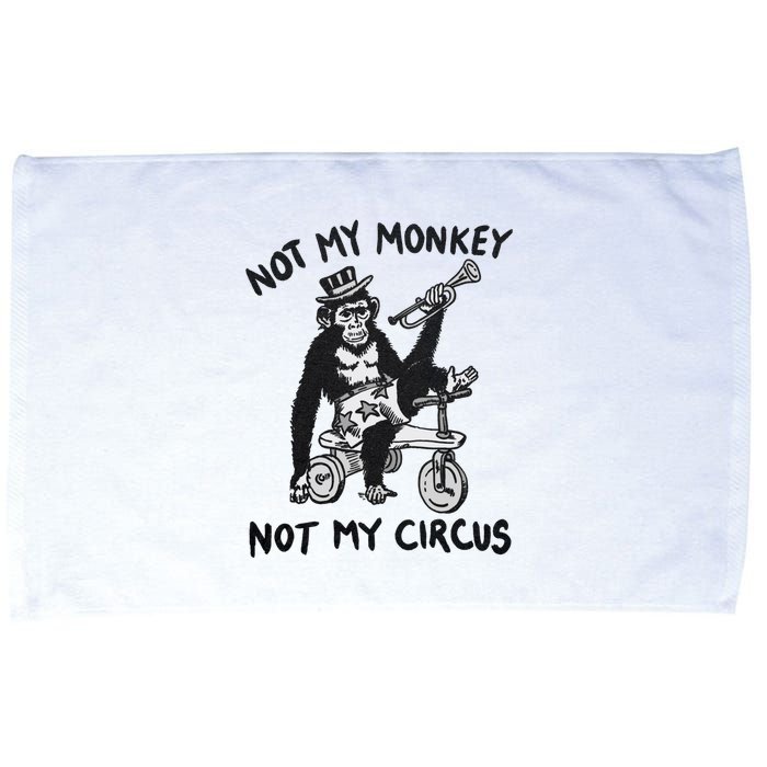 Not My Monkey Not My Circus Funny Cycling Monkey Trumpet Microfiber Hand Towel