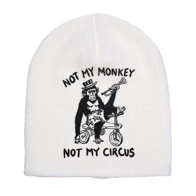 Not My Monkey Not My Circus Funny Cycling Monkey Trumpet Short Acrylic Beanie