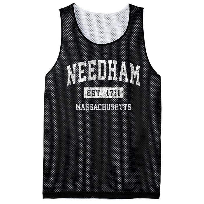 Needham Massachusetts Ma Vintage Sports Established Mesh Reversible Basketball Jersey Tank