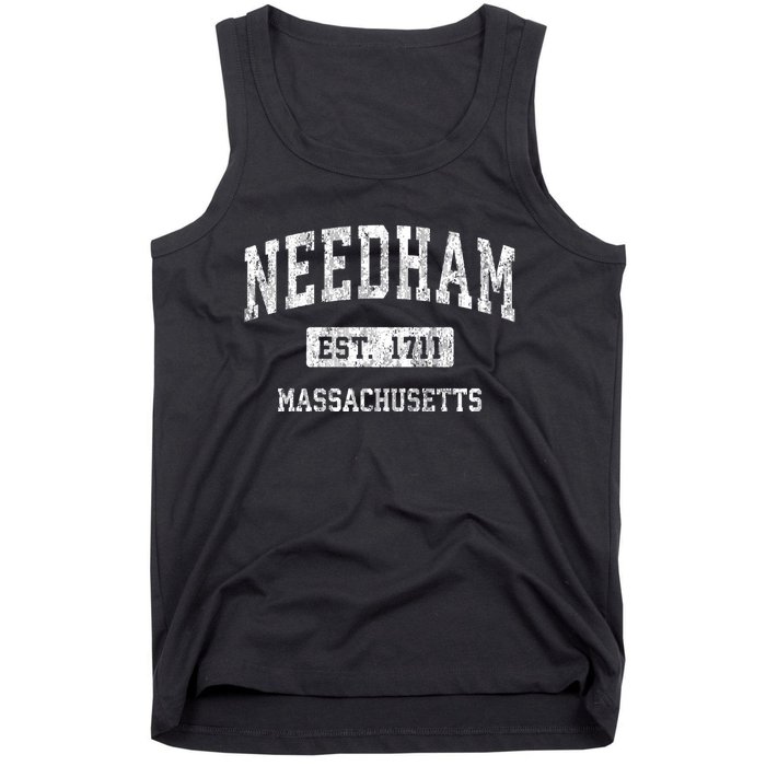 Needham Massachusetts Ma Vintage Sports Established Tank Top