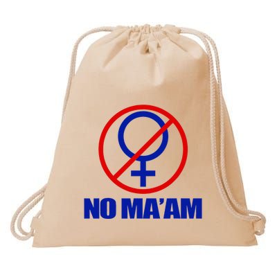 No Maam Married With Children No Maam Drawstring Bag