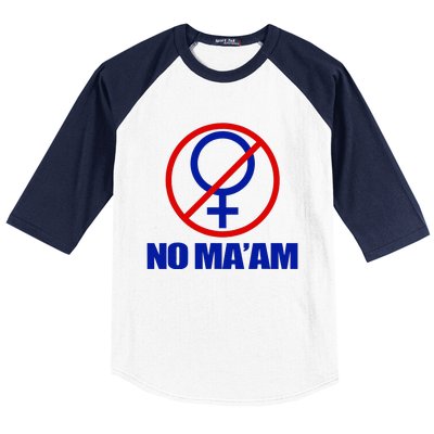 No Maam Married With Children No Maam Baseball Sleeve Shirt