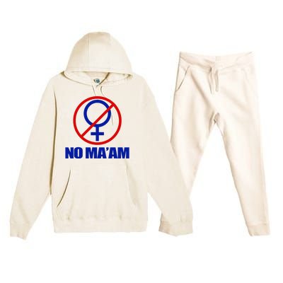 No Maam Married With Children No Maam Premium Hooded Sweatsuit Set